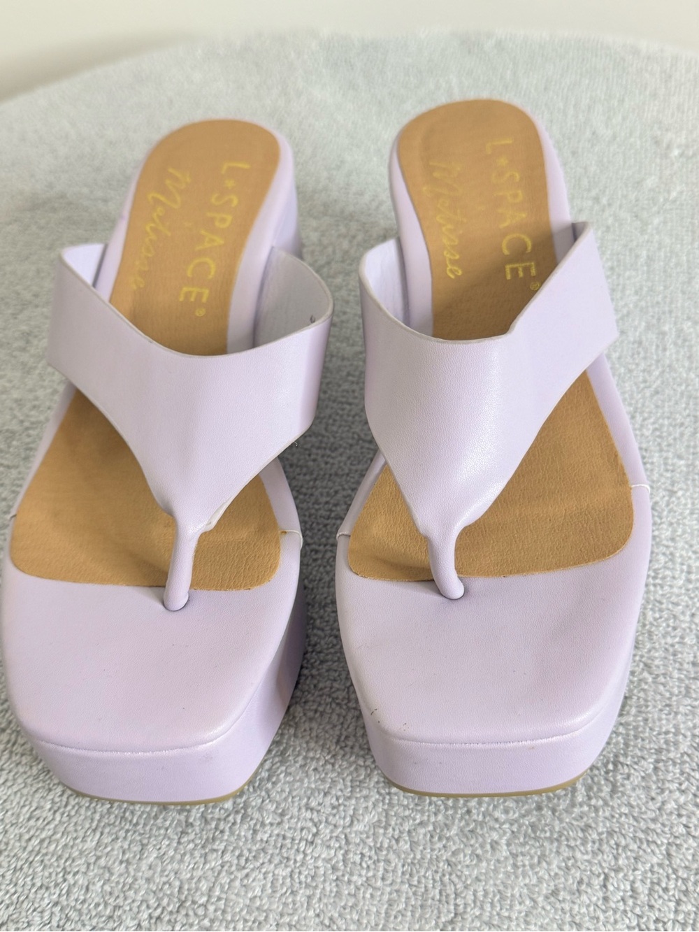 Alia Lilac Platform Thong Sandals